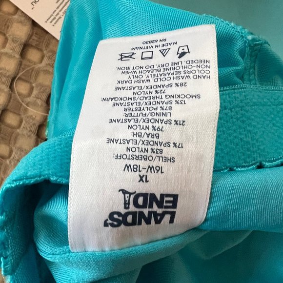 Lands' End Lycra Life 1X Swimsuit NWT - Picture 7 of 7